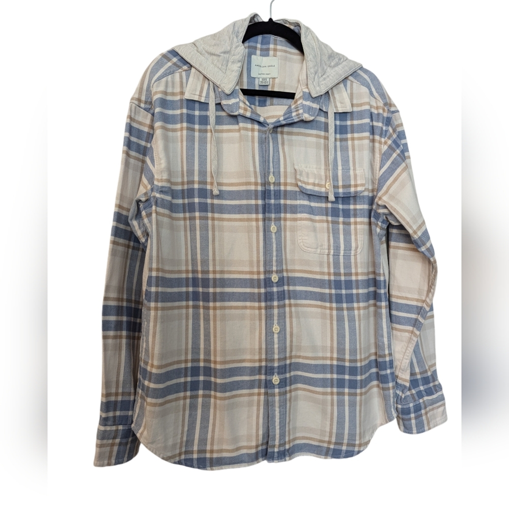 Like new‎ AMERICAN EAGLE OUTFITTERS Men's Plaid Flannel Shirt or Jacket Medium